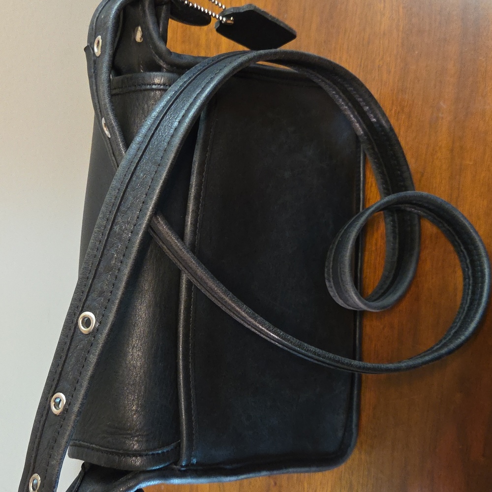 Coach Rambler's Legacy 9067 Leather Shoulder Crossbody Bag Purse Black Vintage - Picture 10 of 15